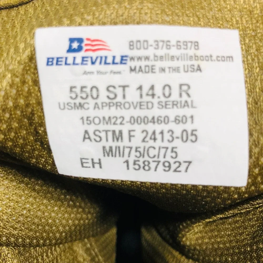 Belleville Combat Work Boots Steel Toe USMC Gorpcore Utility USA Vibram Mens 14R